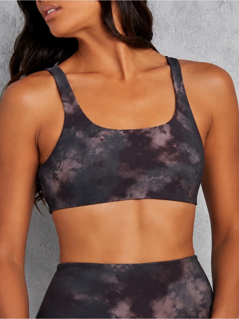 Alo Yoga Solarized Tie Dye Sports Bra Oxblood Size M Workout